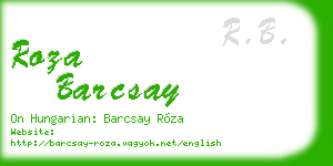 roza barcsay business card