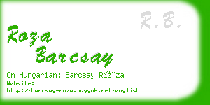 roza barcsay business card